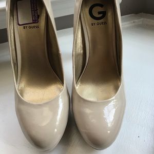 Guess nude patent heels